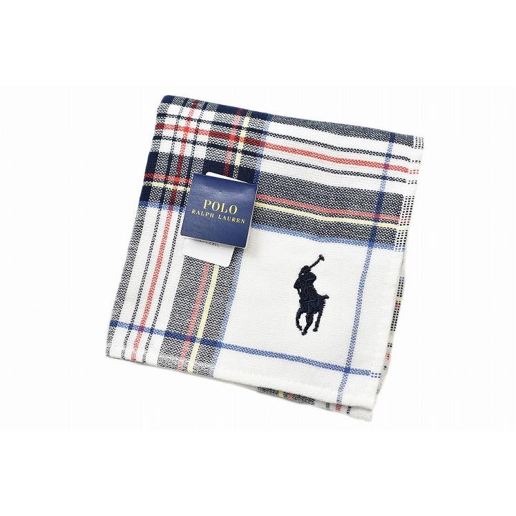 ポロ ラルフローレン タオルハンカチ ハンカチ 1枚 メンズ ブランド ホワイト 白 チェック 男性 紳士 ハンド