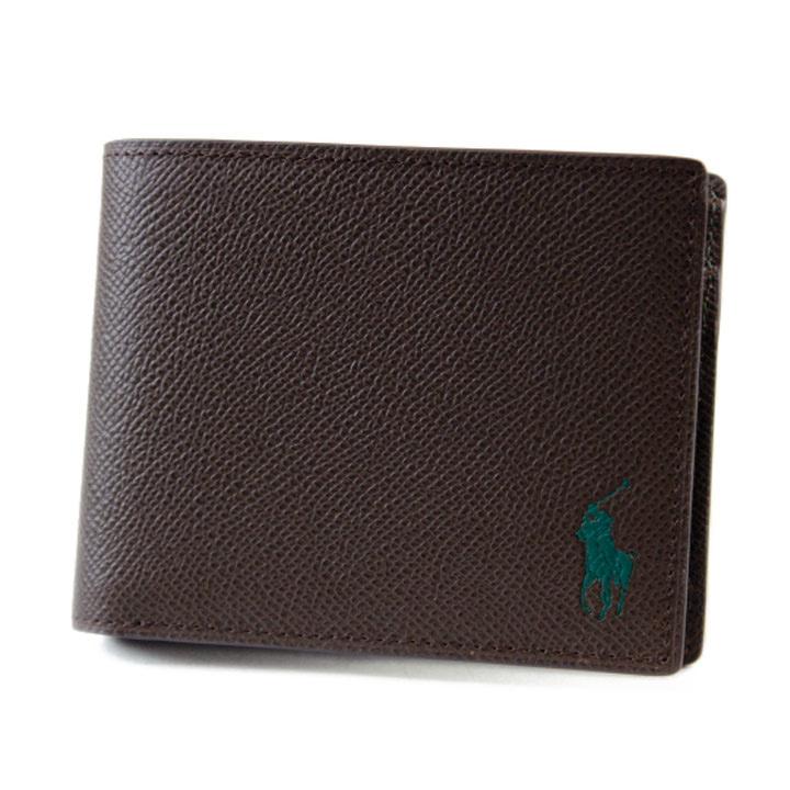 ポロベア レザー 二つ折り財布 ブラックウォッチ ポロ ラルフローレン POLO RALPH LAUREN 二つ折り 財布 札入れ