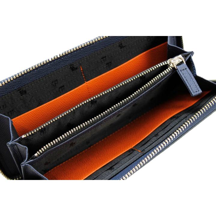 ポロ ラルフローレン 長財布 財布 ラウンドファスナー メンズ ブランド コントラスト レザー 箱無 紺 20代 30代 40代 50代 プレゼント ギフト おしゃれ 本革 | POLO RALPH LAUREN | 01