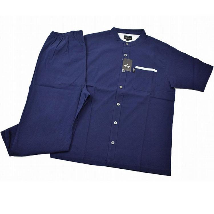 ランバン コレクション パジャマ 半袖 メンズ ブランド サッカー生地