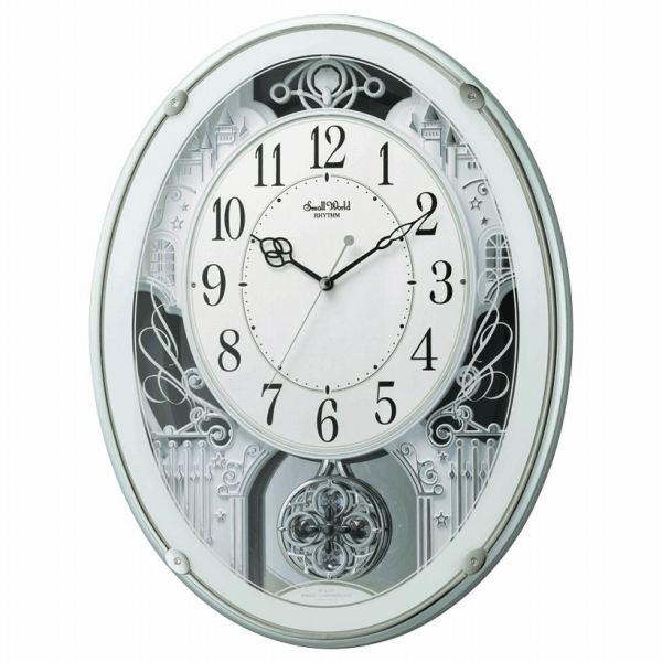 4MN523RH05 リズム 掛時計 電波アミュージング時計 スモールワールドプラウド RHYTHM CLOCK | RHYTHM（時計）