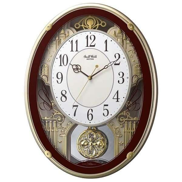 4MN523RH06 リズム 掛時計 電波アミュージング時計 スモールワールドプラウド RHYTHM CLOCK | RHYTHM（時計）