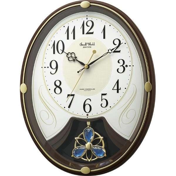 4MN554RH06 リズム 掛時計 電波アミュージング時計 スモールワールドリリィN RHYTHM CLOCK | RHYTHM（時計）