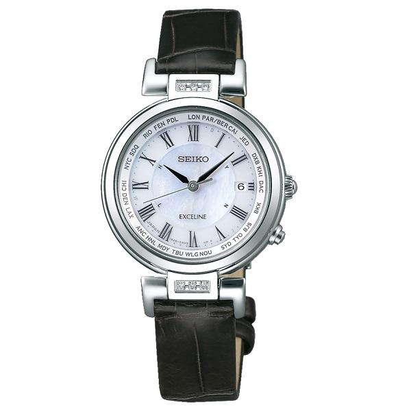 SWCW109 セイコー エクセリーヌ ソーラー 電波 SEIKO EXCELINE SOLAR レディース 腕時計 | Exceline