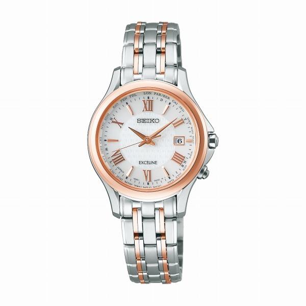 SWCW162 セイコー エクセリーヌ ソーラー 電波 SEIKO EXCELINE SOLAR レディース 腕時計 | Exceline