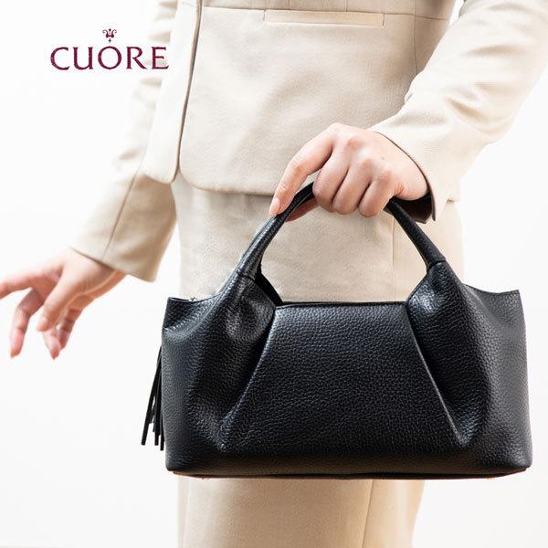 バッグ 日本製 本革 レディース 母の日 ハンドバッグ 黒 牛革