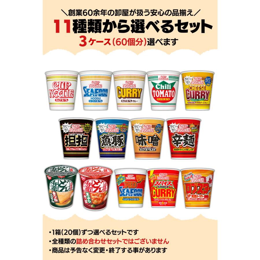 カップヌードル タテ型 カップラーメン 選べる3ケース 合計60個分