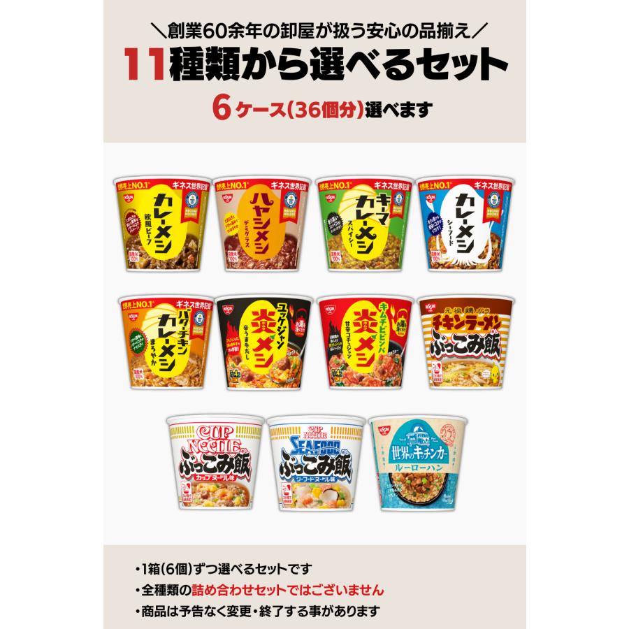 日清カレーメシ カレーメシ 台湾メシ ぶっこみ飯 選べる合計6箱 合計36