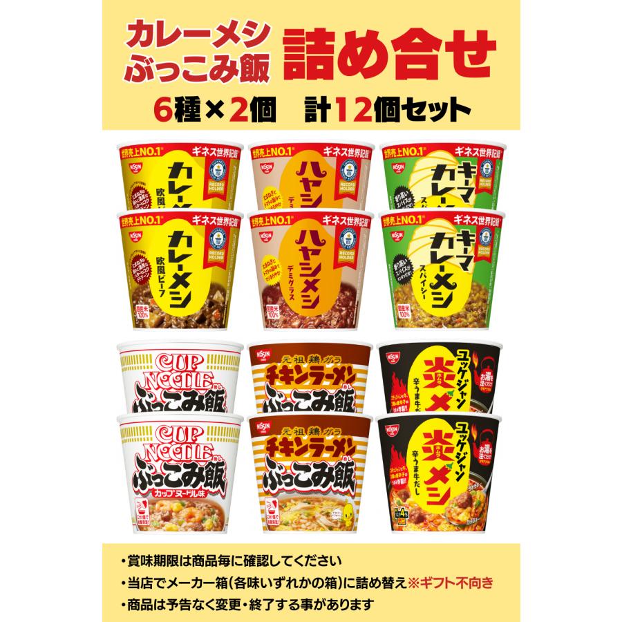 日清カレーメシ カレーメシ ぶっこみ飯 6種12個セット 日清食品 カップ
