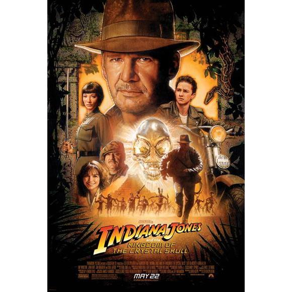 魅力の 映画ポスター 海外版 インディ ジョーンズ クリスタル スカルの