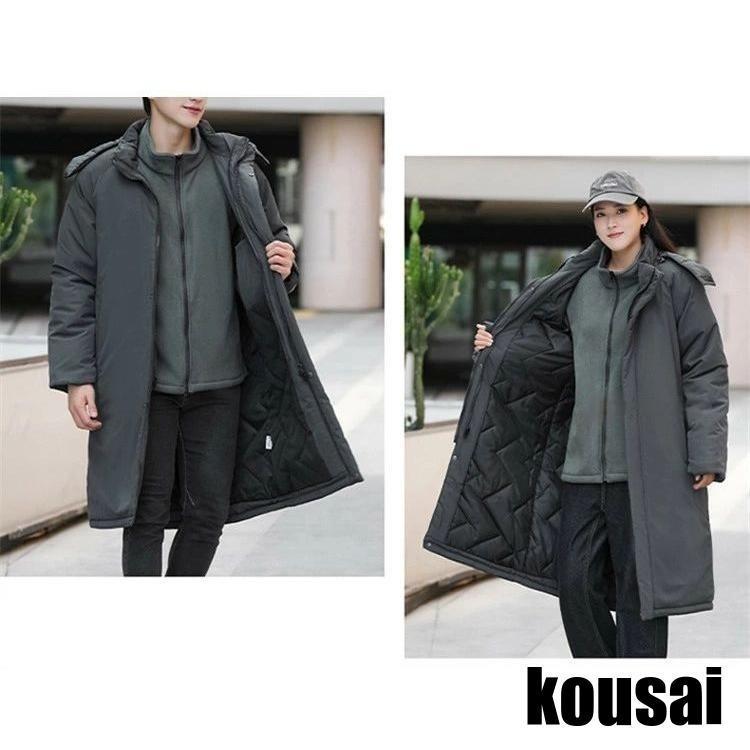ベンチコート 中綿 コート メンズ レディース 撥水加工 3WAY 3in1 フリースライナー脱着可 ロングコート 冬服 冬用 ロング丈_12