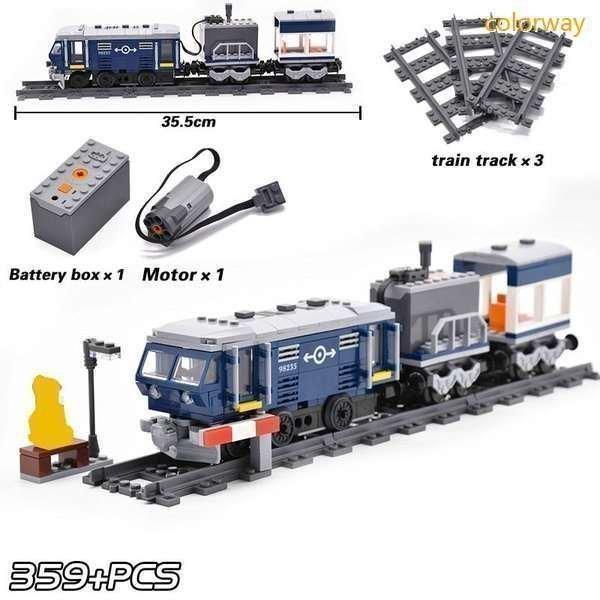 LEGO レゴ互換品 ブロック 電車 列車 鉄道車両 動く 車おもちゃ 循環式  