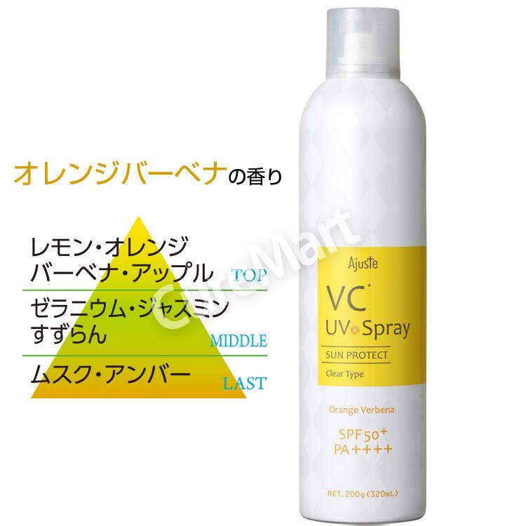 早割チケット Ajuste アジャステ エアリータッチ UVスプレー VC(ビタミンC 日焼け止め