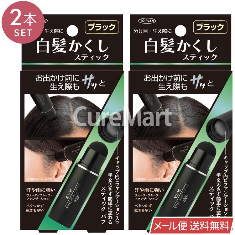 東京企画販売 白髪かくし スティック ブラック 4g◇2本セット ヘア