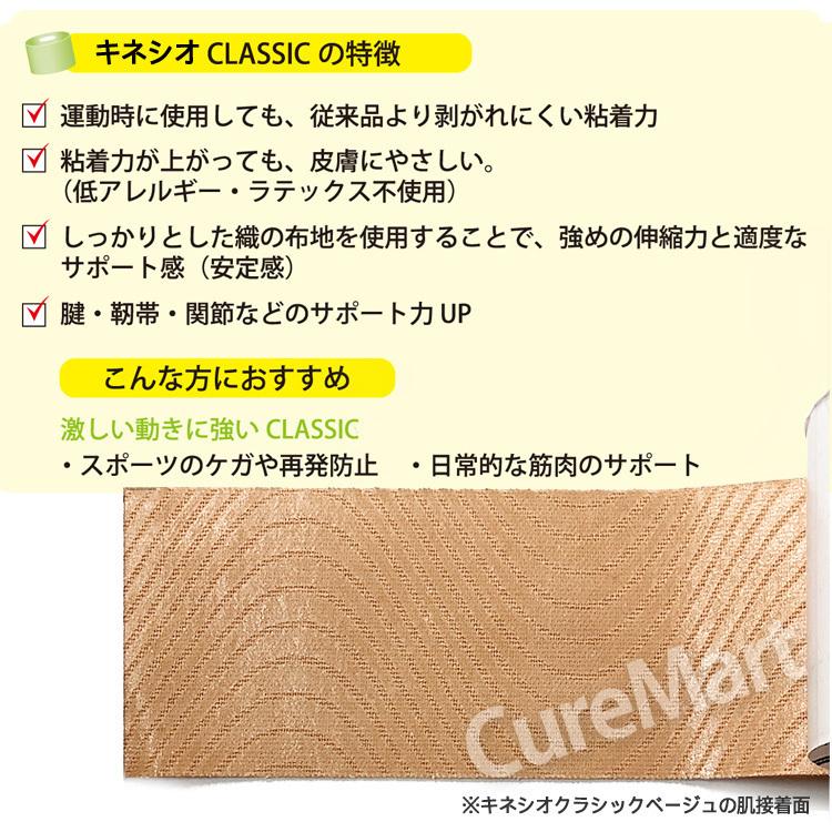 キネシオテーピング キネシオ テックス クラシック ブラック 50mm×長さ
