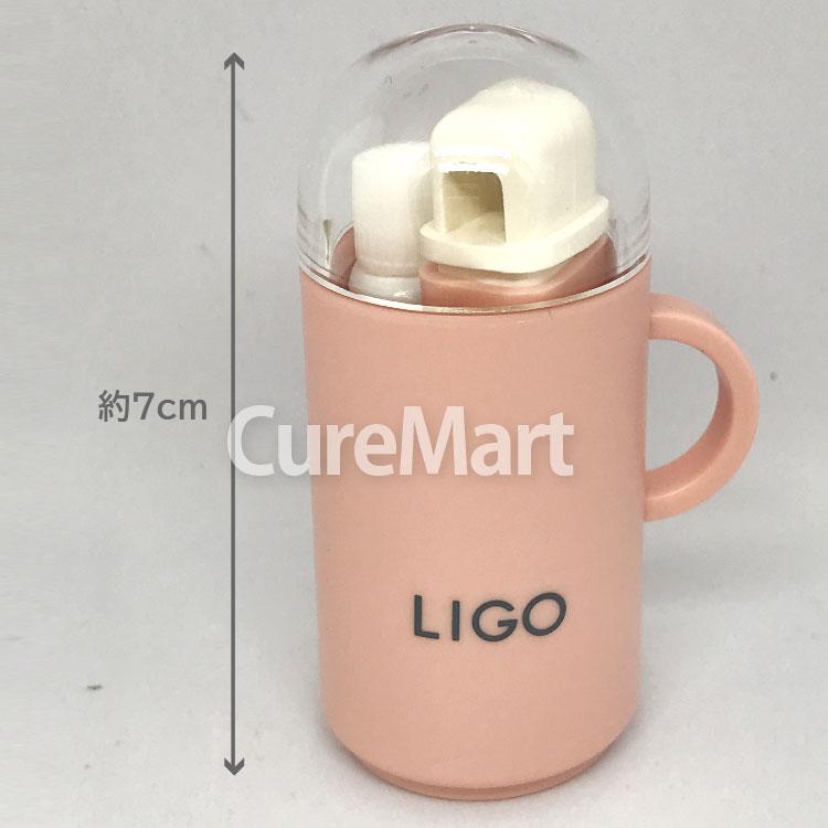 LIGO ミニコップ付 ハミガキセット +歯みがき粉4g ピンク LG500P 日本