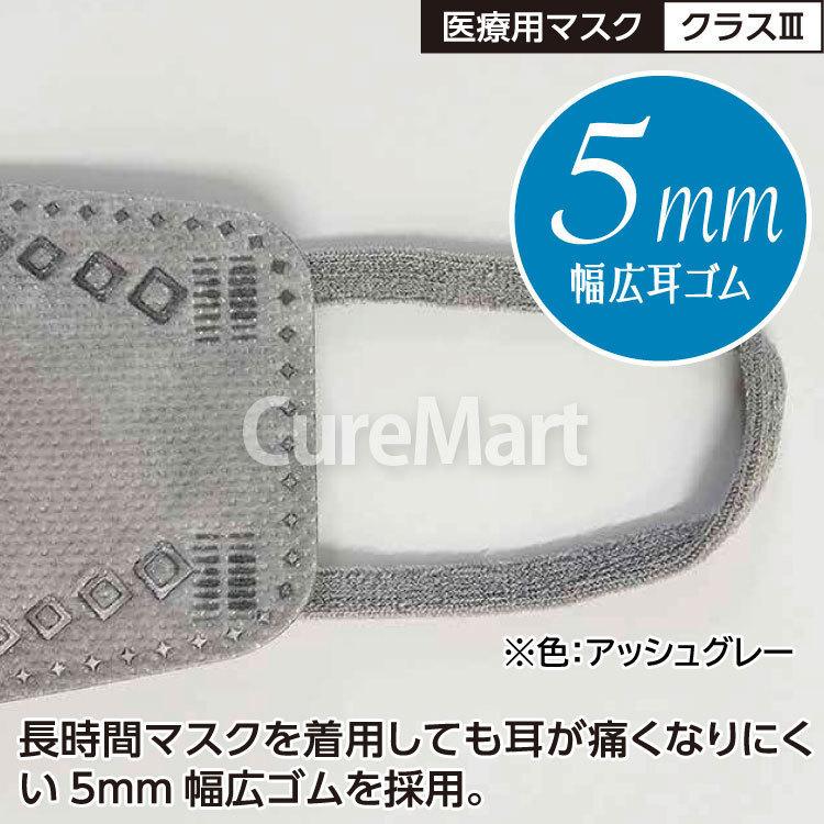医療用マスク 30枚入 アッシュグレー 個包装 JIS規格T9001 立体構造