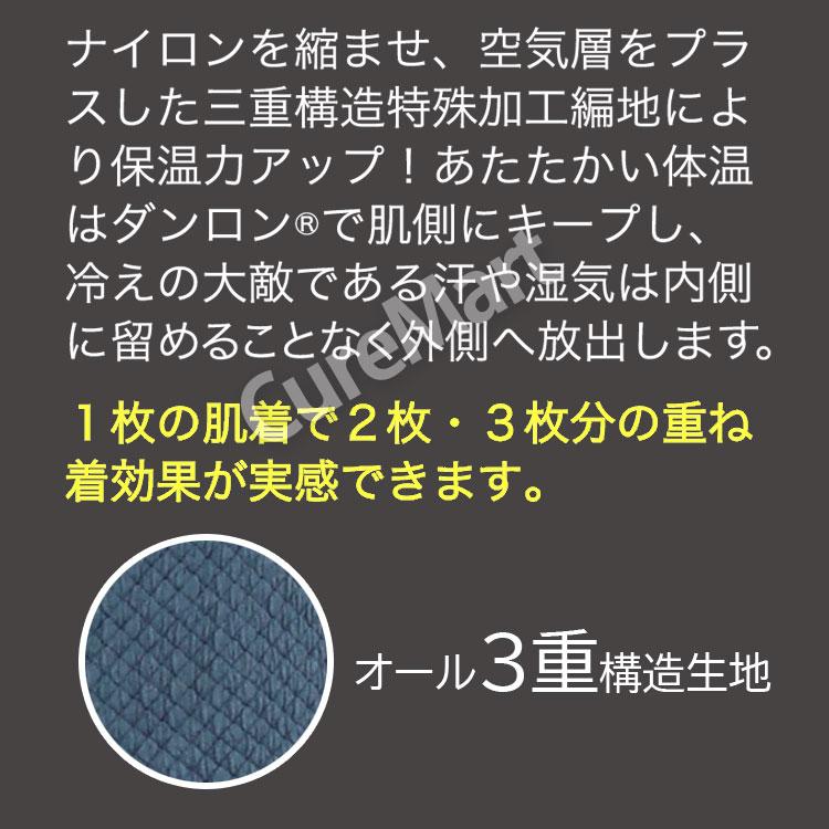 ひだまり チョモランマ 婦人用◆上下セット(長袖丸首インナー/タイツ 各1枚) +[ひだまり靴下2足] 日本製 防寒 肌着 ダンロン サピウム Qomolangma8848 健繊■｜curemart｜09