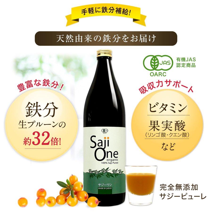 SajiOne サジージュース サジー 900ml 12本セット サジーワン 鉄分補給