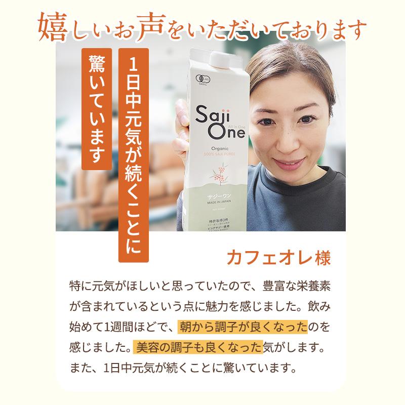 サジージュース SajiOneオーガニック 500ml 4本 ビタミン 栄養 鉄分 美容 サジーワン ジュース 美容ドリンクの画像