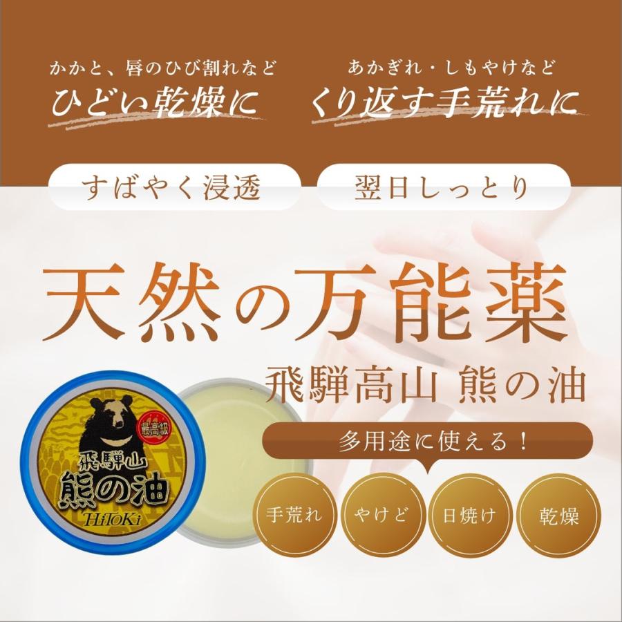 飛騨山 熊の油 20g HiTOKi (ハイトキ) 手荒れ やけど 日焼け 乾燥