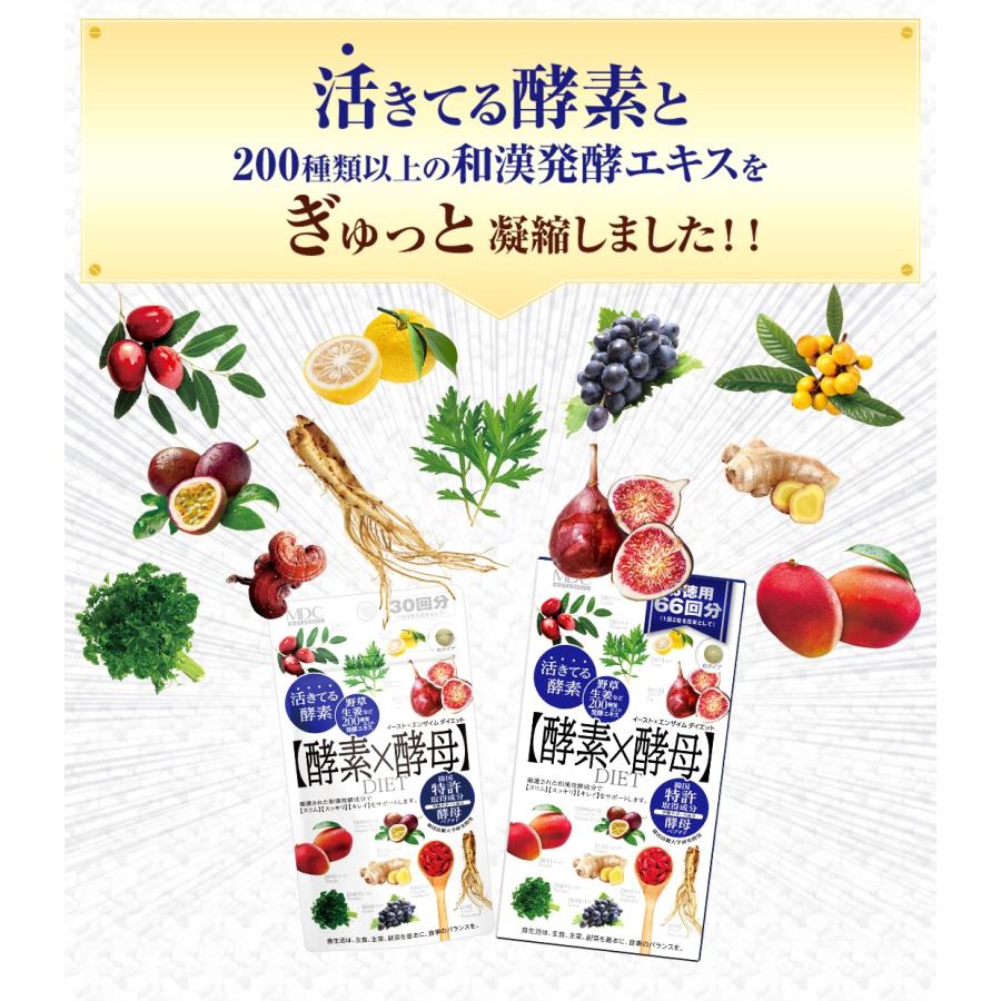メタボリック 酵素 × 酵母 イースト × エンザイム ダイエット 66日分