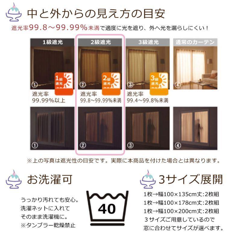 ポチャッコ 2級 遮光 遮熱 カーテン 2枚セット 幅100×135cm丈 サンリオ