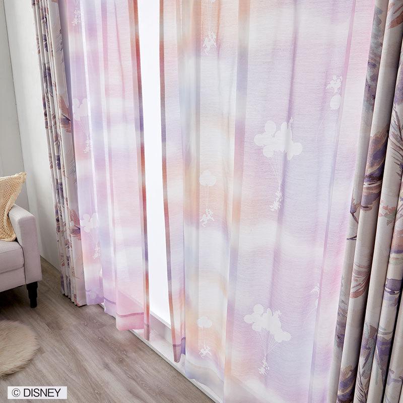 夢色グラデーションな空のカラーボイルレースカーテン＜MICKY Mellow