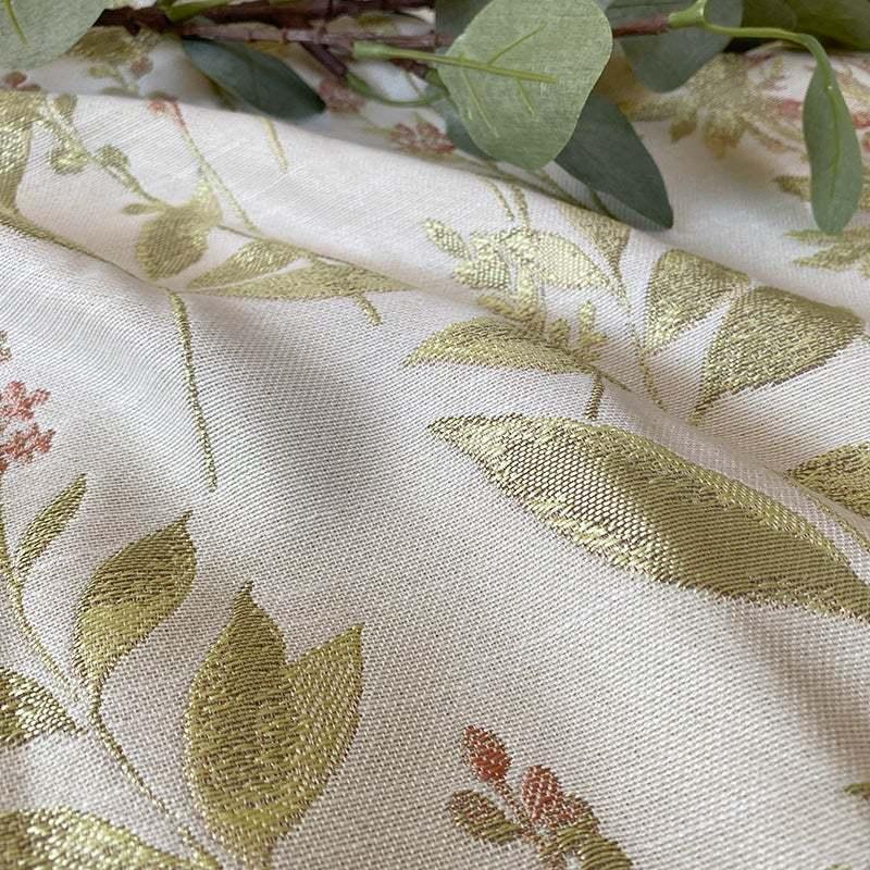 エレガントな花柄 非遮光カーテン 1枚入り 幅200×178?200cm丈 形状記憶