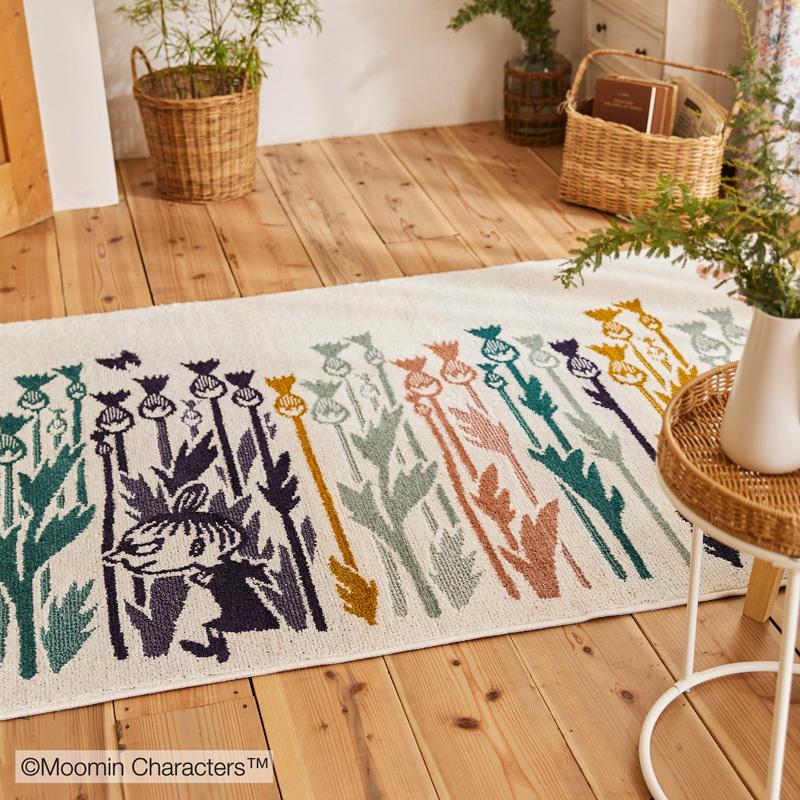 ラグ 日本製 130×185cm ムーミン MOOMIN LITTLE MY WILD FLOWER RUG