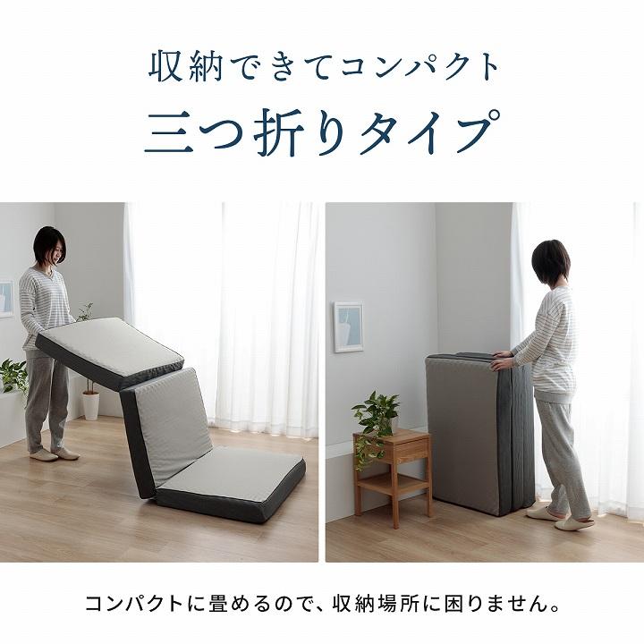12月9日17時で店終い　　プロファイルウレタンセミダブル　カバー付き ふんわりマットレス 115×195×12cm マットレス セミダブル 三つ折り 高