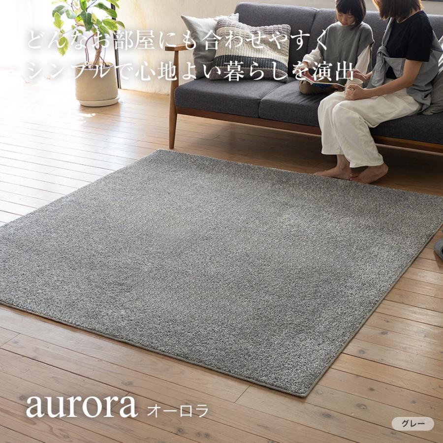ラグ ラグマット 無地 シンプル L 185×240cm 日本製 正方形 3畳 防ダニ