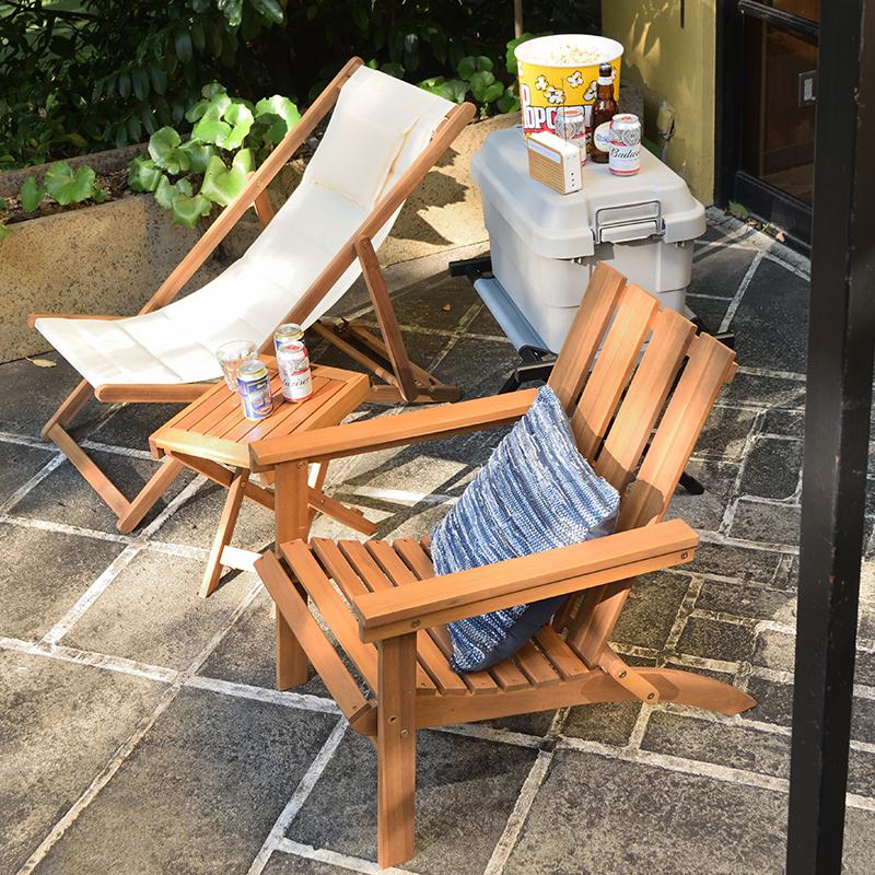 アウトドアでもインドアでも活躍するデッキチェア : カーテン