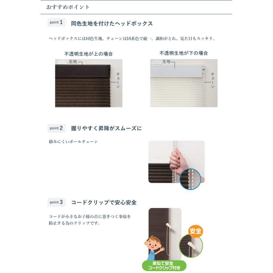 ハニカムブラインド Fullness ツインタイプ レース×遮光タイプ 幅 60
