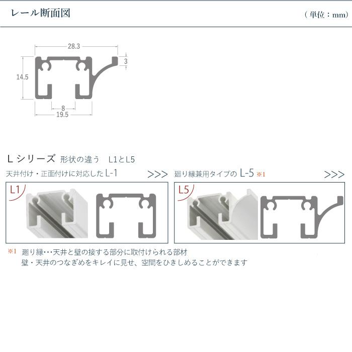 TOSO（トーソー） ピクチャーレール TOSO L-5 セット 2.01〜4m 耐荷重