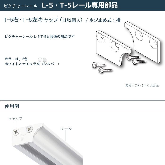 TOSO（トーソー） ピクチャーレール キャップT-5 L-5・T-5 専用部品 1