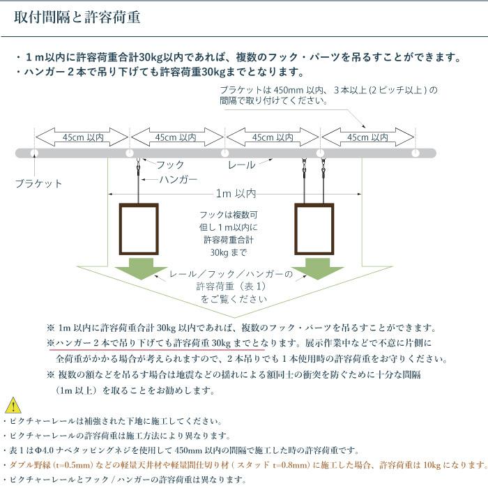 TOSO（トーソー） ピクチャーレール TOSO T/TCワンタッチフック30A