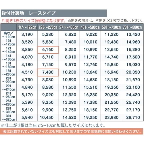 カーテン裏地 オリジナル【後つけ裏地 ミラーレースタイプ SA-L02 SA-L04】防炎 洗える 遮熱 保温 UVカット プライバシー保護 カラー 3色 / 後付裏地｜curtainsakuranbo｜05