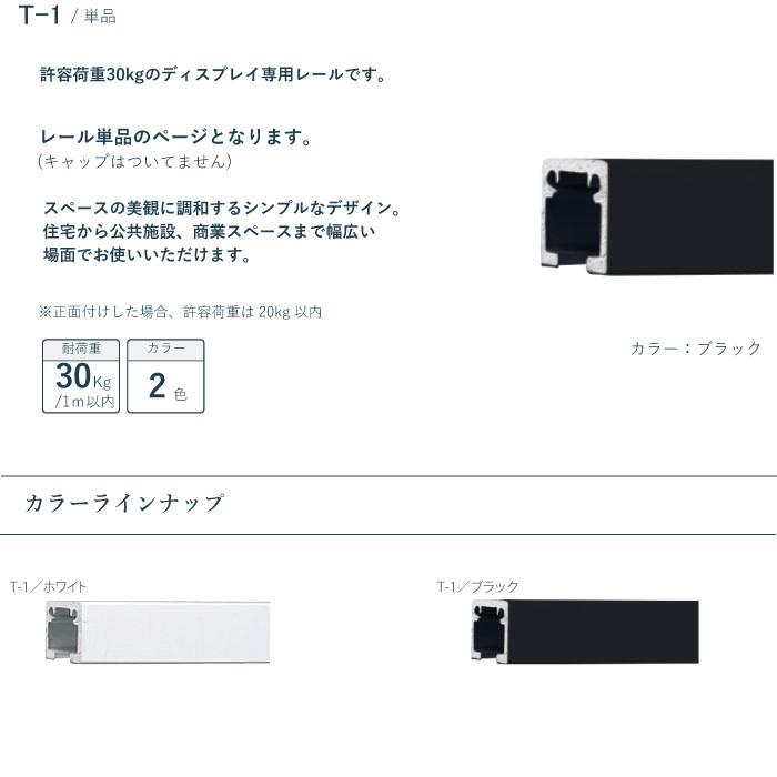 TOSO（トーソー） ピクチャーレール TOSO T-1 単品 1m 耐荷重 30kg