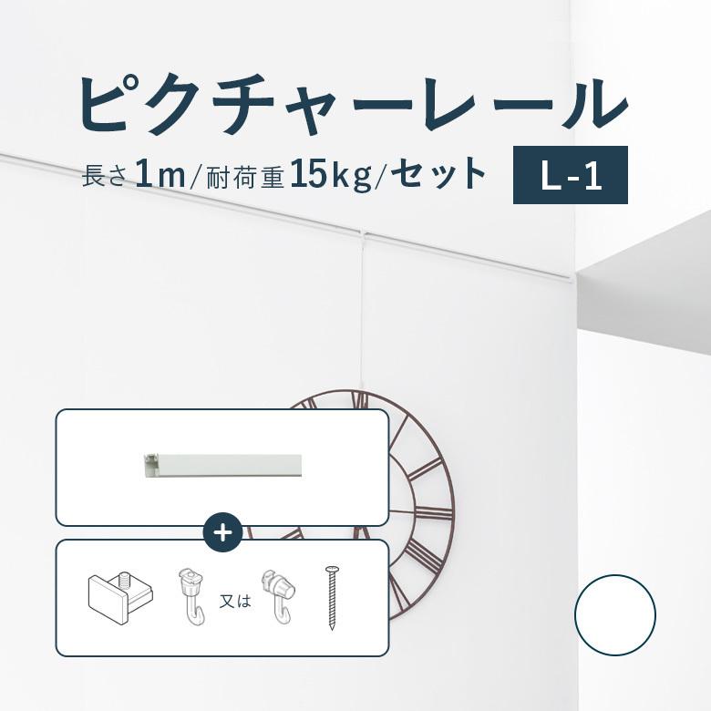 値下げPICTURE ピクチャーLサイズ　上下セット TOSO（トーソー） ピクチャーレール 《L-1》 セット 1m 耐荷重 15kg