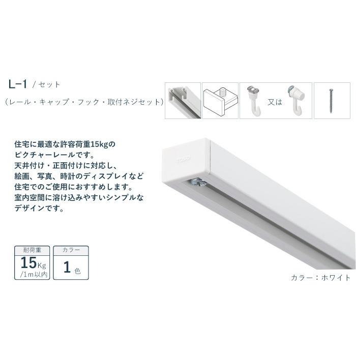 TOSO（トーソー） ピクチャーレール 《L-1》 セット 1m 耐荷重 15kg