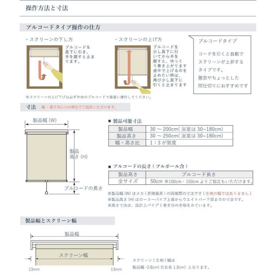 ロールスクリーン 立川機工 ココルン ベーシック TR-1001-1030 幅 25