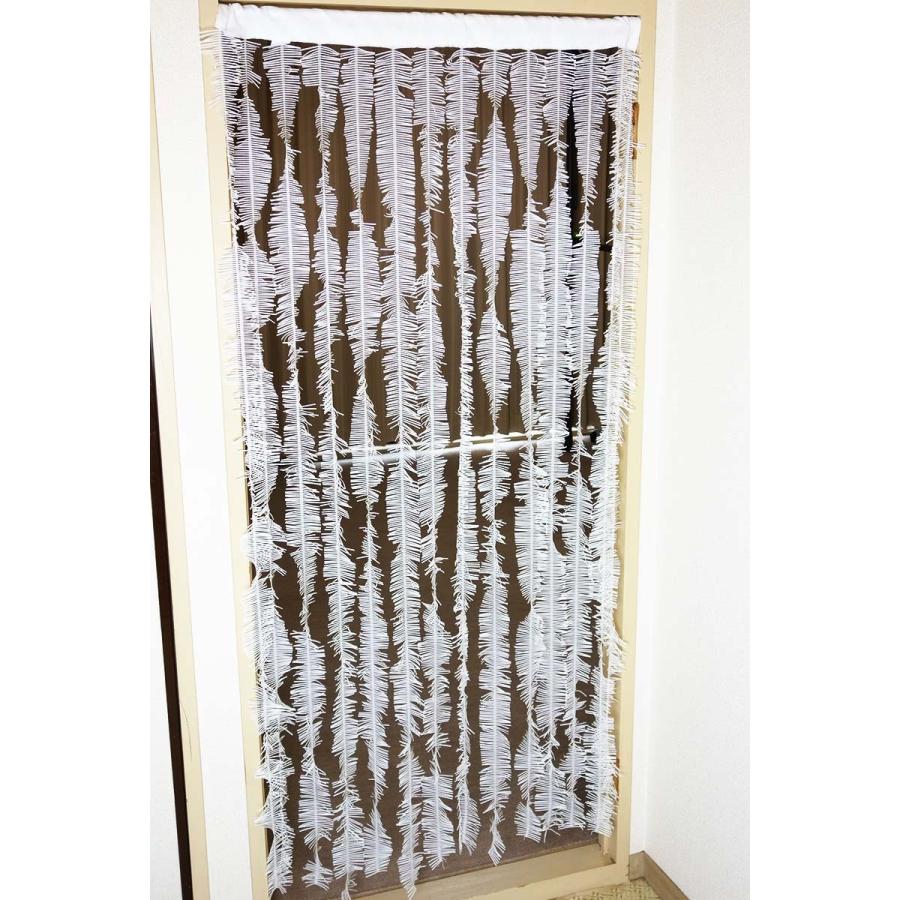 のれん 間仕切り スクリーンカーテン モール状ストリングス アイボリー