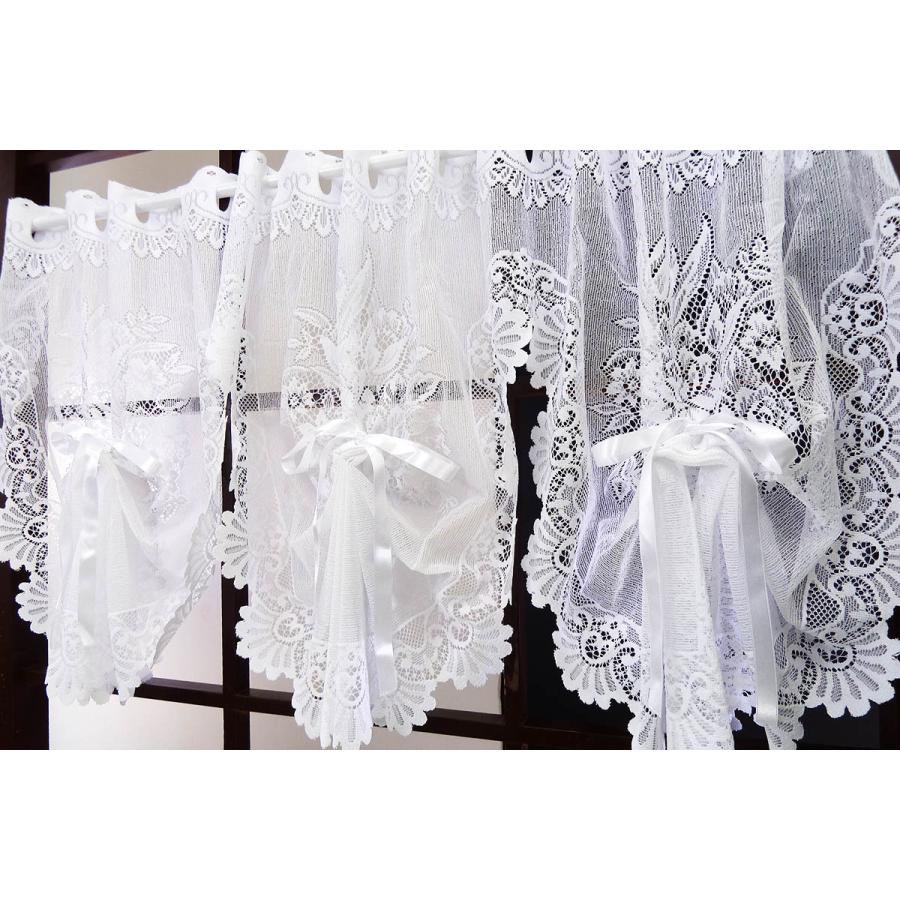 カフェカーテン マルセイユ レース素材のおしゃれでかわいいピーコック