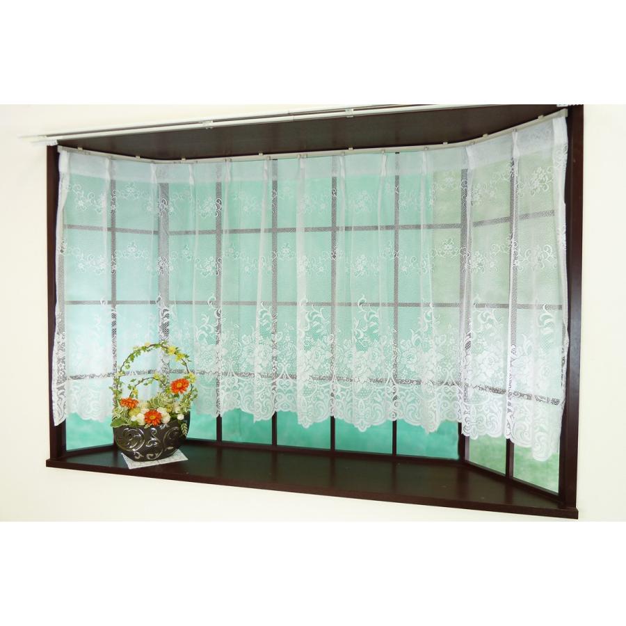 出窓カーテン レースカーテン デザインカーテン おしゃれ 花柄