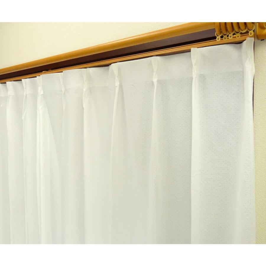 レースカーテン 断熱 夜見えない 遮像 UVカット フリル付 ミラーレース