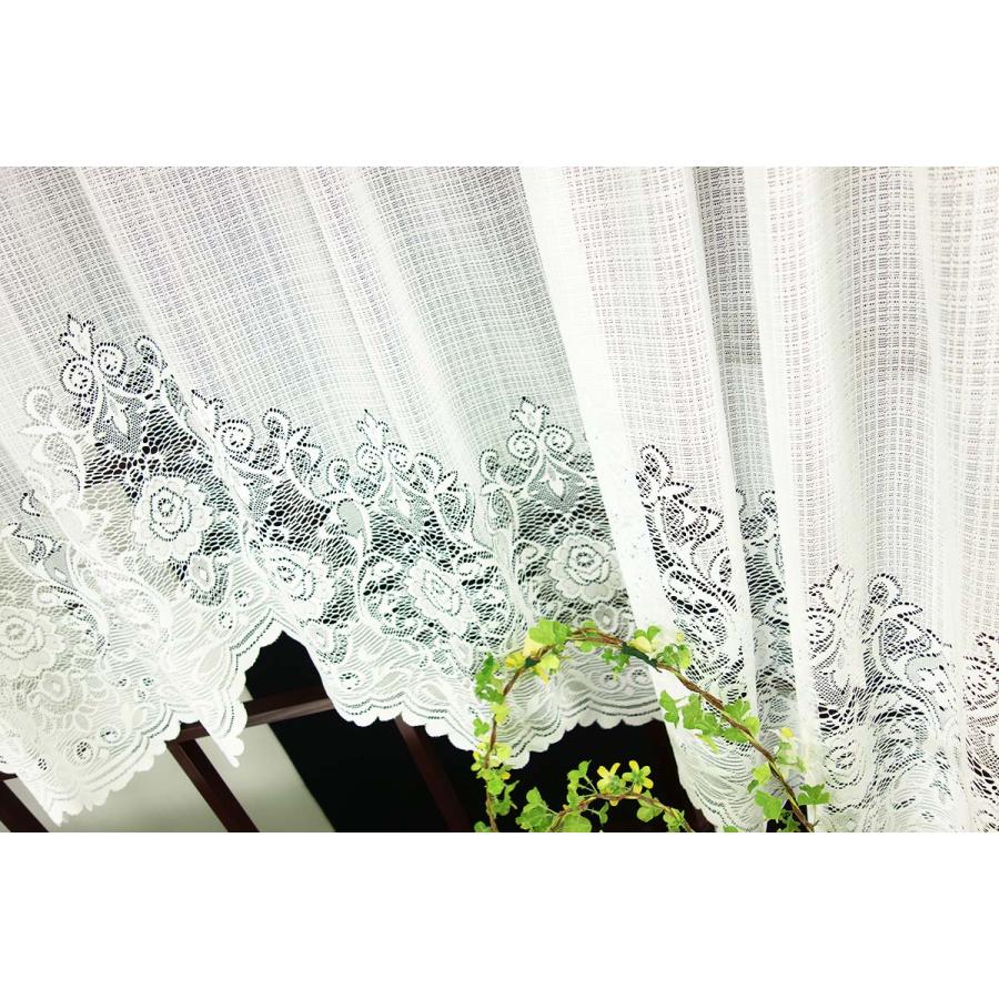 出窓カーテン デザイン出窓用高級レースカーテンの激安アウトレット モンテカルロ 中継ぎナシのシームレスのアーチ型出窓用高級カーテン ギャザー