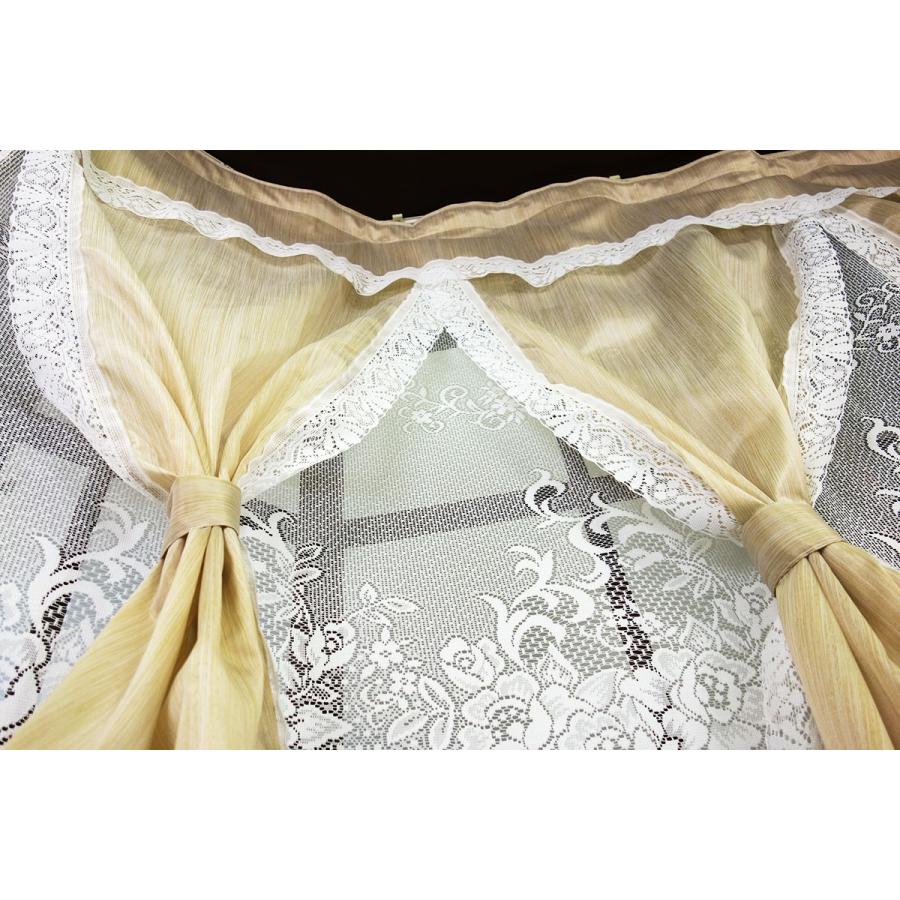 出窓カーテン 店舗オリジナル 限定商品 2重レースカーテン 無地