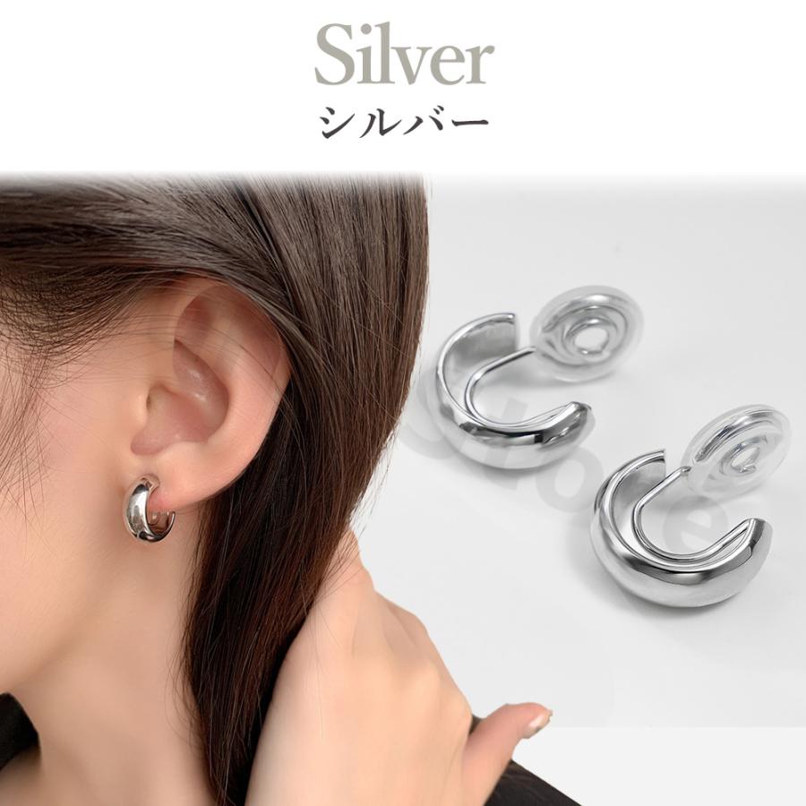 イヤリング 痛くない 40代 50代 レディース ピアス見え ピアス シンプル 30代 20代 シリコンカバー フープ イヤーカフ ゴールド シルバー |  | 10