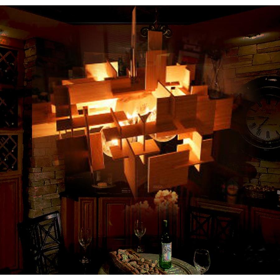 ペンダントライト 天井照明 3灯 木製 天然木 日本製 LED対応 電球付